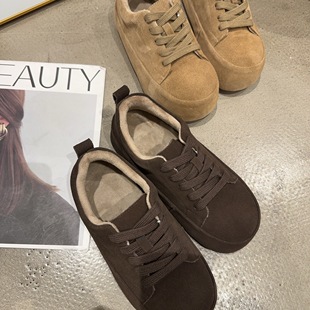 女真皮加绒系带内增高3.5cm勃肯休闲鞋 新品 舒适百搭潮 01冬季 299