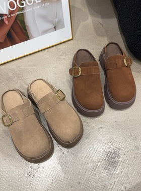 9258乐乐家秋季新品女磨砂皮厚底增高勃肯鞋时尚百搭休闲鞋潮鞋