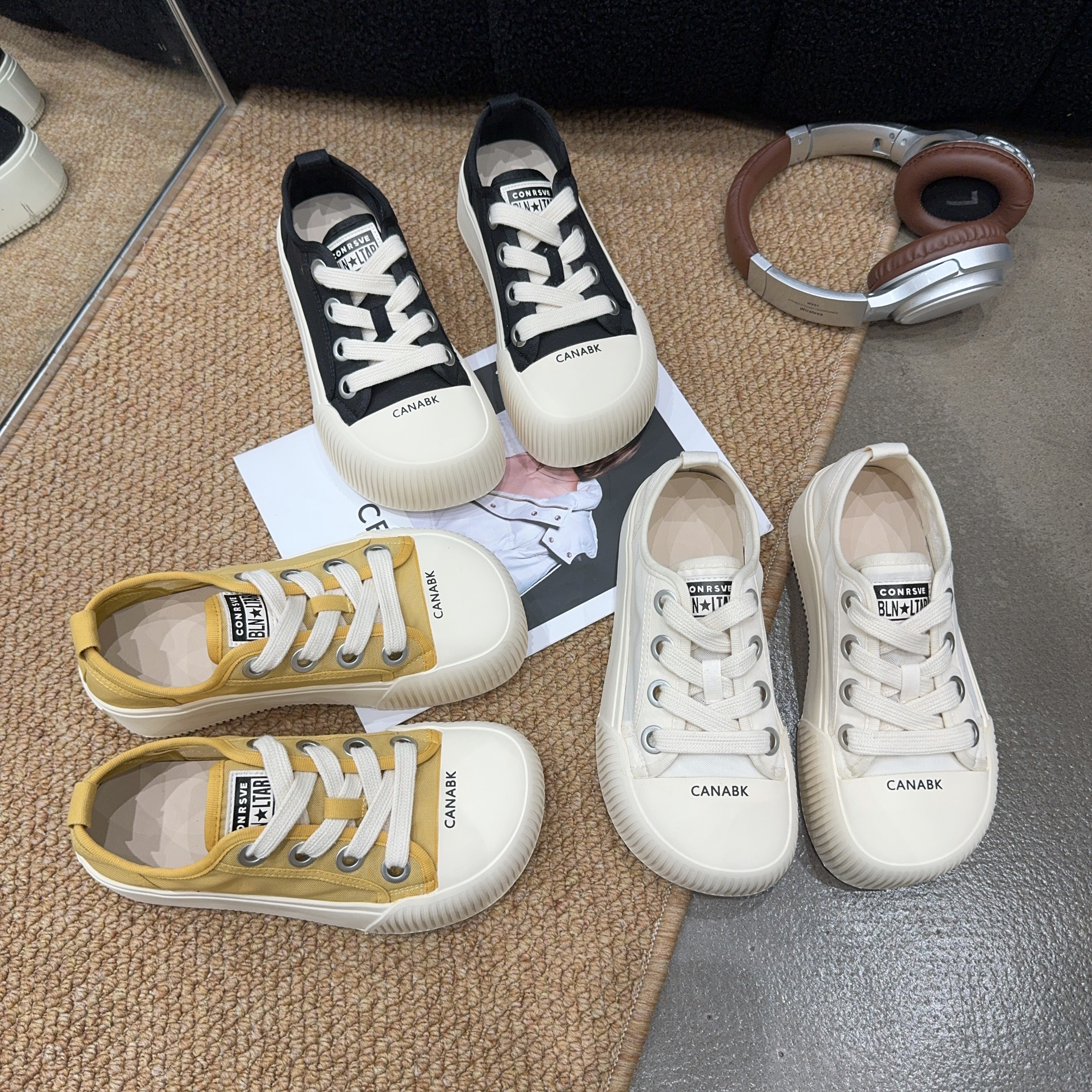 677-1 夏季新品女厚底网纱板鞋系带芒果头韩版休闲鞋时尚网红同款