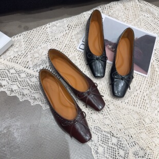 9552-211春季新品女方头内增高浅口单鞋韩版欧美风时尚百搭小香