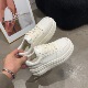 增高5cm韩版 2526 潮 女真皮厚底小白鞋 系带休闲鞋 5乐乐家春季 新品