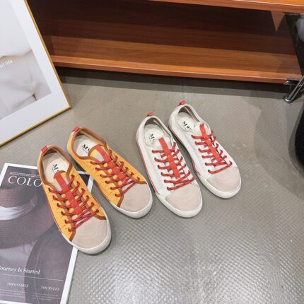 8115-28夏季新品女真皮拼接网面软底透气时尚韩版舒适系带休闲鞋