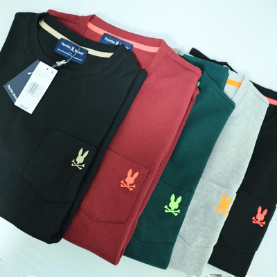 日单男款华夫格长袖T恤