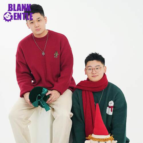 【闭店清仓】BLANK GENTLE 圣诞安可拉红毛衣/墨绿毛衣针织