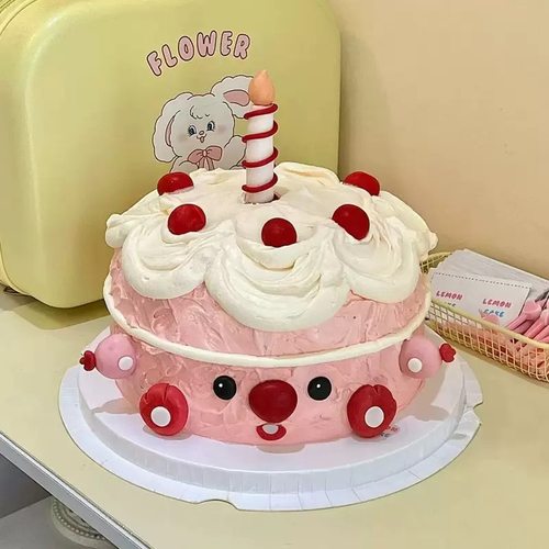 小红书ins可爱简约loopy小海狸生日蛋糕装饰软胶蜡烛小脚造型插件
