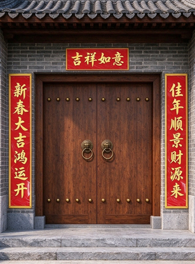 对联框架别墅农村自建房对联框