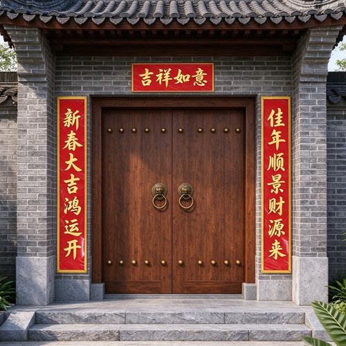 对联框架别墅农村自建房对联框