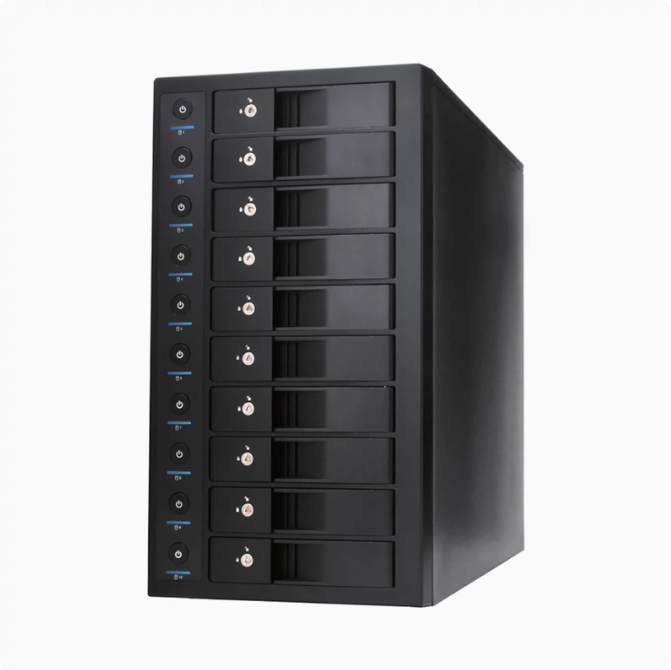 世特力硬盘盒十盘位独立电源开关