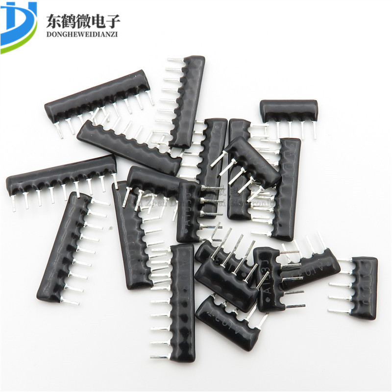 7脚7P直插排阻 A103J A102J A472J 5.1K 330R 4.7K 1K 10K 2K 3K