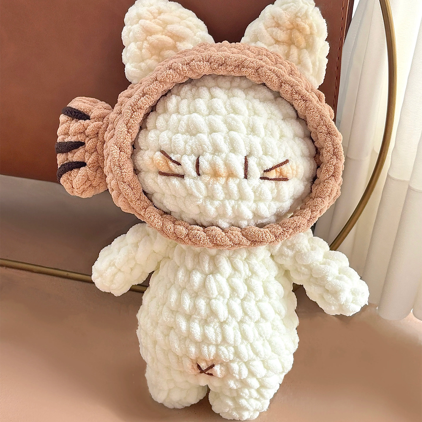 DIY手工编织小猫咪毛线钩针自制材料包可爱玩偶挂件摆件创意礼物