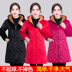 棉罩衣加绒加厚罩衣女成人中长款保暖围裙秋冬韩版工作服羽绒服