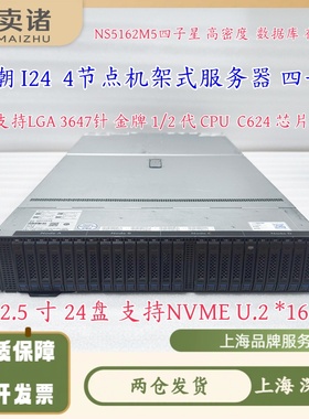 浪潮四子星i24 NS5162M5 2U 4节点存储服务器U.2金牌8175M秒C6420