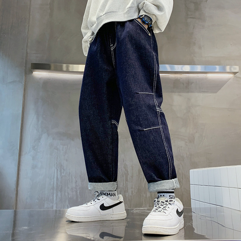 男童春款牛仔裤2023新款春秋儿童加绒裤子男孩中大童直筒长裤宽松,童装/婴儿装/亲子装,裤子,淘宝优惠券,粉丝福利购,淘宝优惠卷