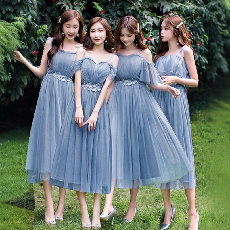 姐妹主持伴娘礼服女合唱新款毕业