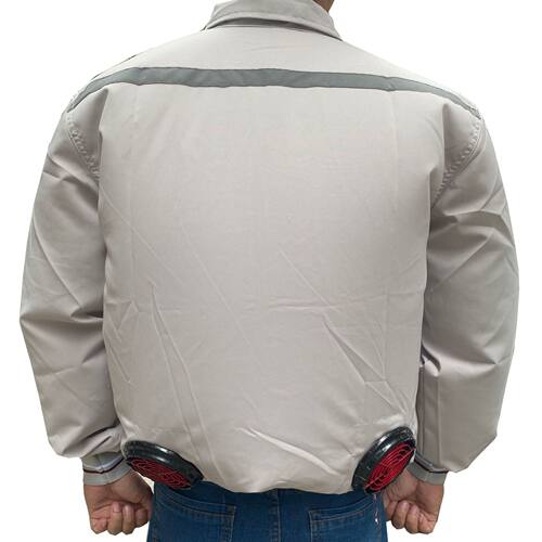 源头工厂降温空调服带风扇的衣服工装迷彩服涤棉焊工服制冷