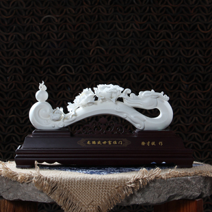 德化白瓷创意植物花卉中式客厅摆件陶瓷龙腾盛世富临门徐才提作品
