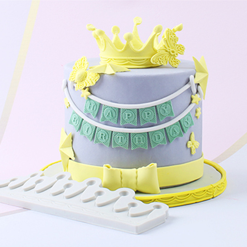3d立体皇冠硅胶模具王冠翻糖模具蛋糕巧克力装饰围边模具烘焙模具
