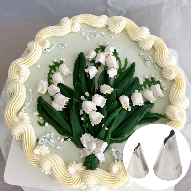 铃兰s型裱花嘴玫瑰花瓣奶油豆沙曲线挤花嘴烘焙蛋糕工具97 118号