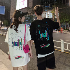 實拍 純棉美少女戰士T恤反光網紅情侶裝男女寬鬆短袖上衣