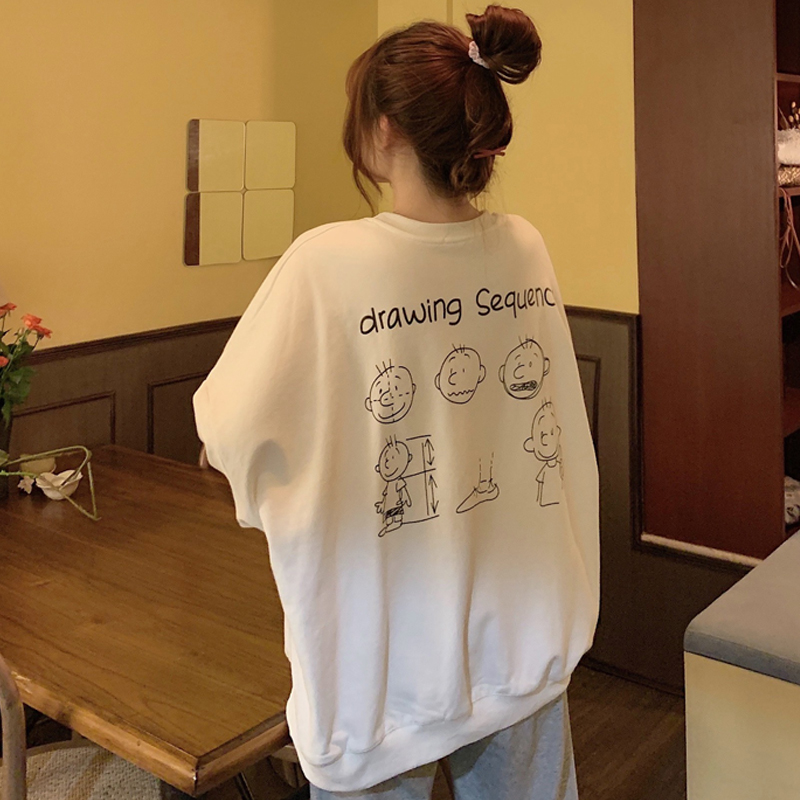 Real shot long sleeve sweater women's spring and autumn thin letters