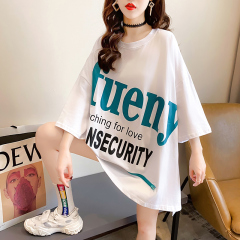 Real shot short sleeve T-shirt women's summer 2021 new Korean round neck student top large women's clothing