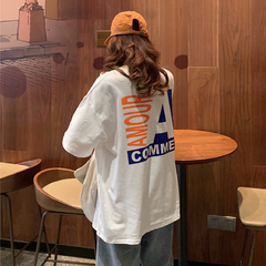 Real shot cotton summer tide student Hong Kong Style Short Sleeve T-Shirt loose style