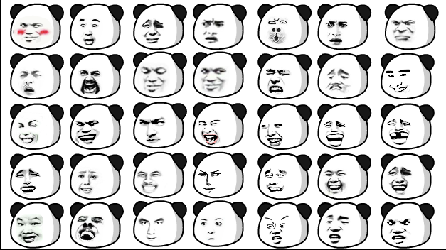 an沙雕搞笑熊猫人头部flash动画png免扣动静态表情素材暴走适量图