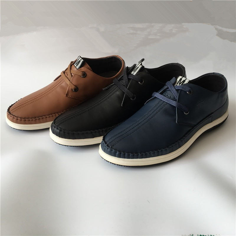 圆头系带休闲皮鞋时尚舒适百搭