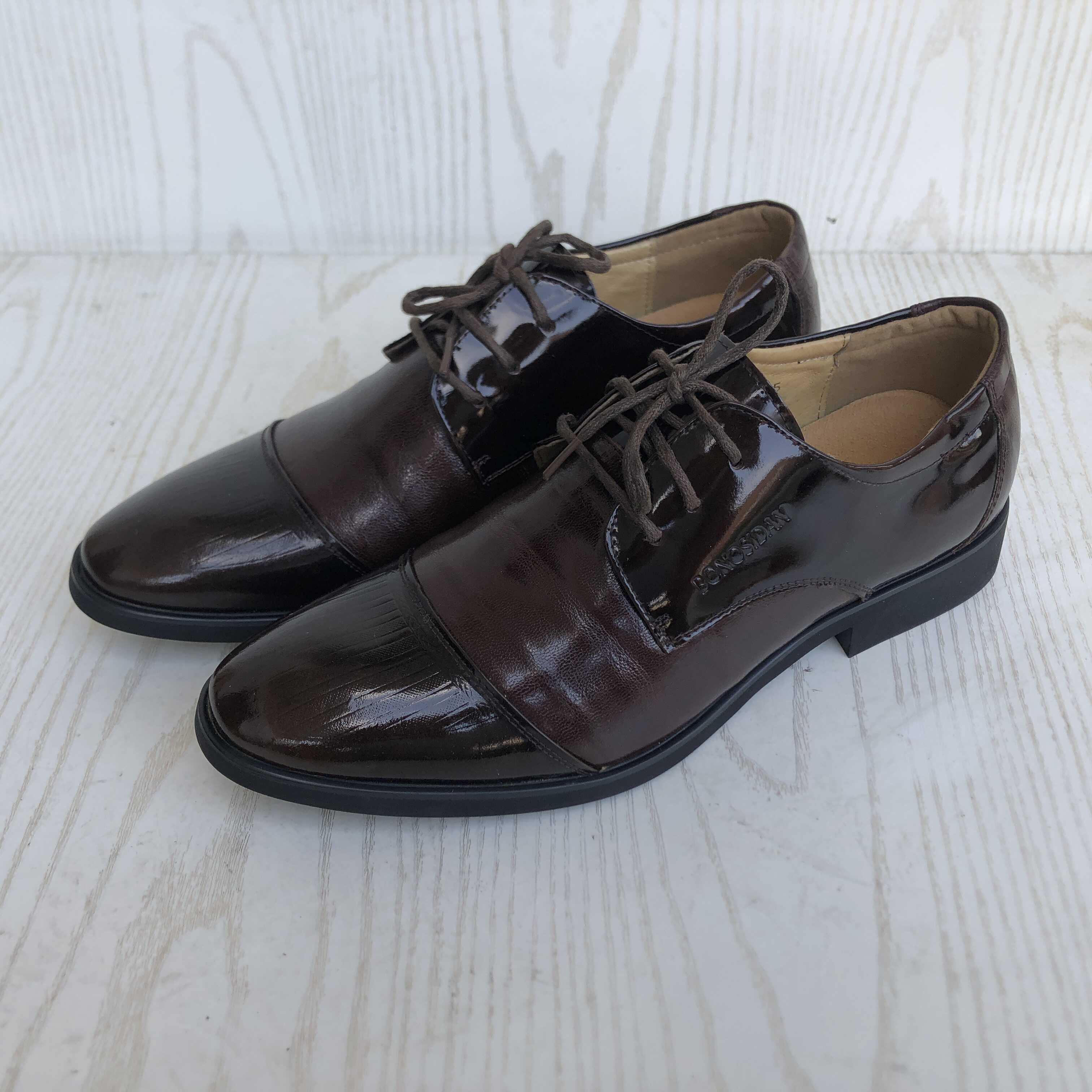 系带男士欧洲站红底正装皮鞋高端