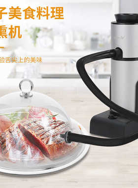 步睿特新款厨房工具烟熏机手持烟熏枪家用食品创意分子料理熏肉器