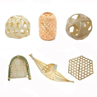 竹编幼儿园端午中秋节diy古风拍摄手工道具周岁灯笼婚宴场景装 饰