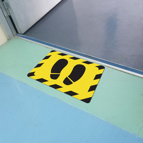 脚印定点站立地面鞋印工厂车间