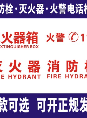 消火栓玻璃墙贴纸