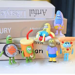 海绵宝宝比奇堡的居民们手办摆件公仔玩具周边送儿童孩子生日礼物