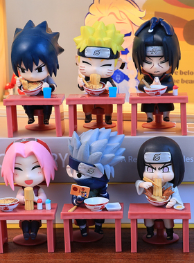 火影忍者疾风传一樂拉面主题盲盒动漫人偶Q版可爱桌面摆件礼物