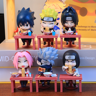 火影忍者疾风传一樂拉面主题盲盒动漫人偶Q版可爱桌面摆件礼物