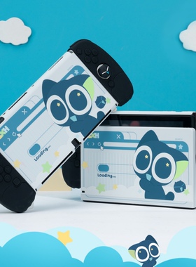 正版罗小黑switch保护壳ns配件oled/lite硬壳底座壳卡带收纳盒