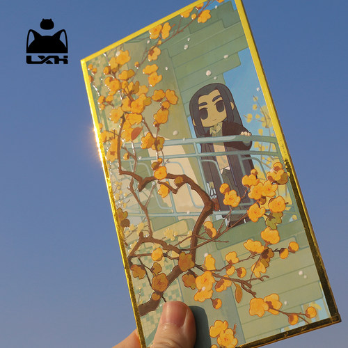 罗小黑战记秋冬节气色纸浮雕工艺