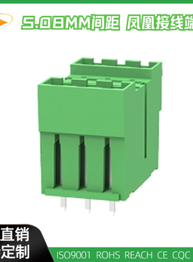 环保铜插拔式接线端子WJ/KF2EDGVH-5.08MM-2-24P直针双排YE240