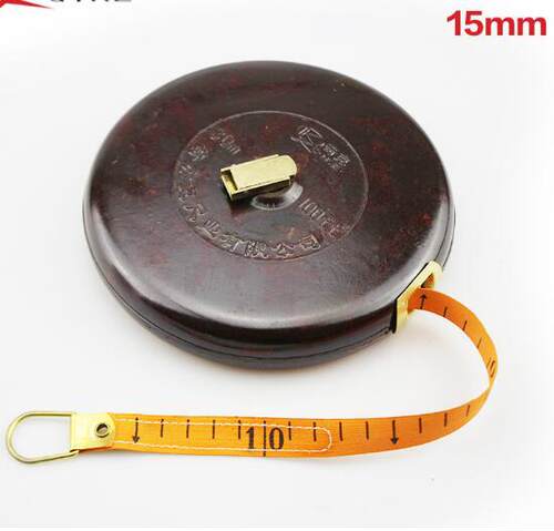 奇克牌塑壳布卷尺皮卷尺20 30 50米圆形塑料壳麻布卷尺100米15mm