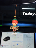 泡泡玛特小野Hirono复古纸飞机香薰送男生车载车后视镜挂件礼物