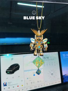 BAIDAN高达QMSV GOLD招财暴富骰子车载车后视镜挂件礼物送男友