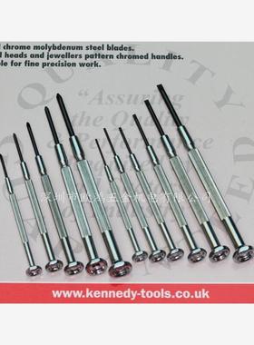 进口英国KENNEDY KEN-572-9050K 11件套装钟表批一十字小型螺丝刀