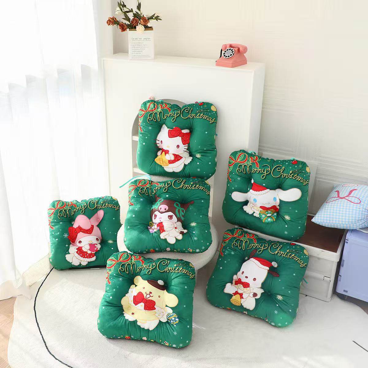日系美乐蒂圣诞节氛围抱枕椅垫客厅沙发靠垫床上靠枕腰枕车载坐垫