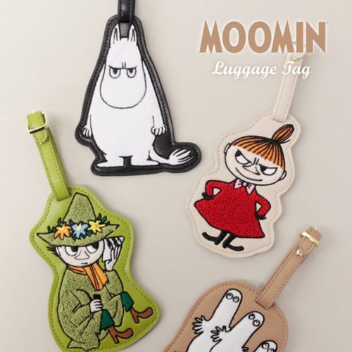 日系新款亚美姆明史力奇PU刺绣行李箱防丢失行李牌随身包包挂件