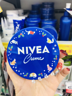 滋润身体乳护手霜铁盒 现日本花王Nivea妮维雅限定大蓝罐面霜保湿