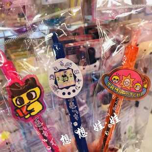 现货日本拓麻歌子电子宠物亚克力卡通立牌黑色圆珠笔原子笔0.5mm