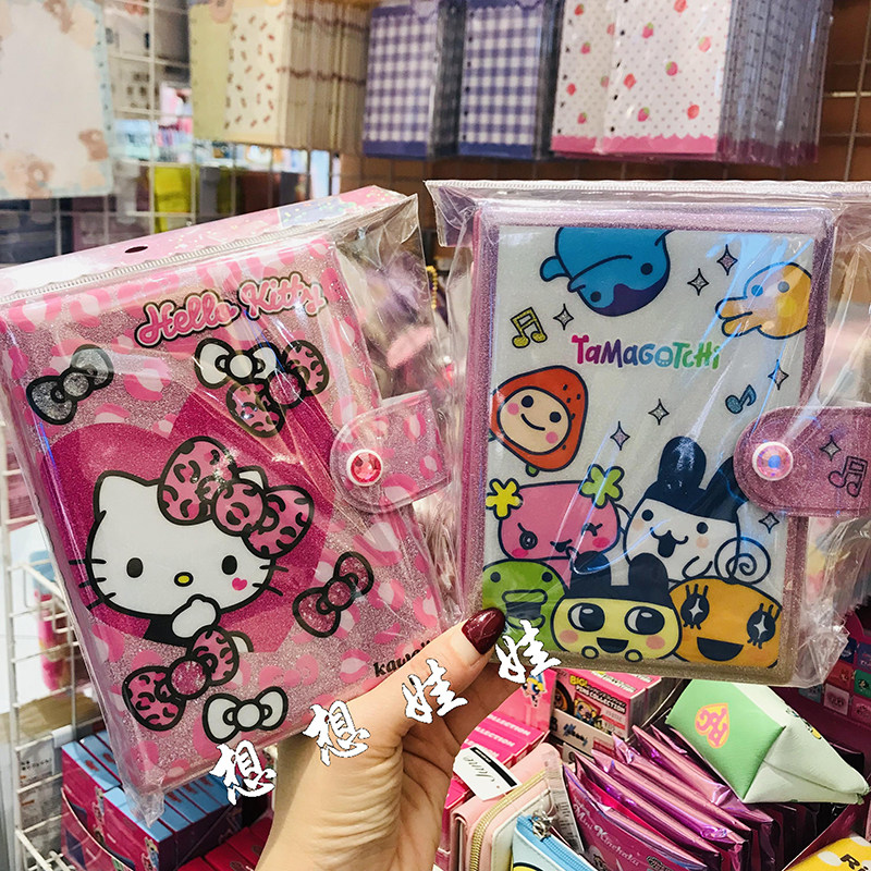 日本三丽鸥kitty轻松熊拓麻歌子史努比活页贴纸本贴纸手账收纳册