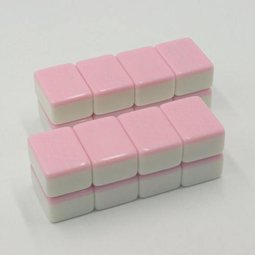 家用手搓麻将有瑕疵粉色玉石色翡翠色四川云南贵州湖南大号麻将牌