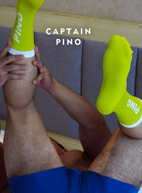 FantaPino 3双装 荧光黄绿色运动袜中长筒瑜伽休闲跑步速干夏季